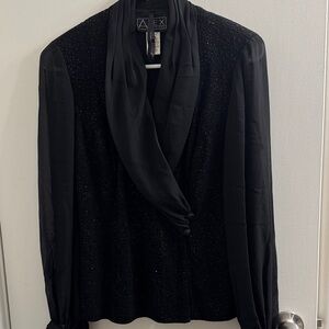 Alex Evenings Black Evening Jacket with Subtle Sheen